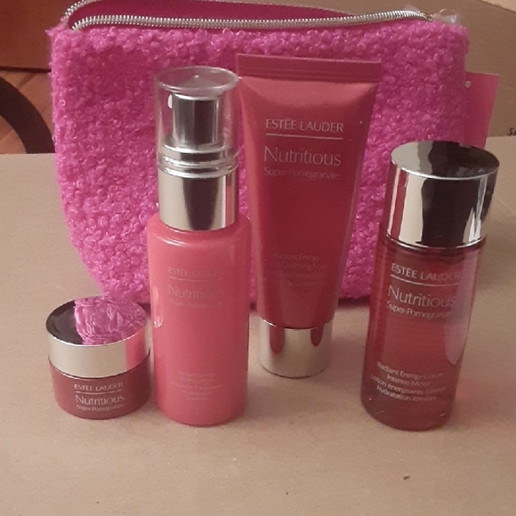Estee Lauder Other - Estée Lauder Nutritious Skincare Set with Pink Bag